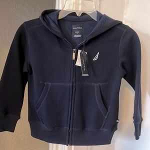 Nautica Boy’s NWT Sport Navy Blue Zip Up Sweatshirt, size 4